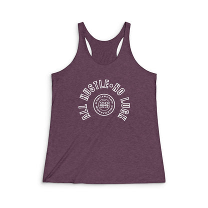 Women's No Luck Tri - Blend Racerback Tank - Discipline Over Motivation 24/7