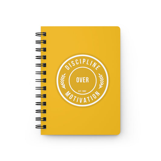 Yellow Color Spiral Bound Daily Discipline Journal - Discipline Over Motivation 247