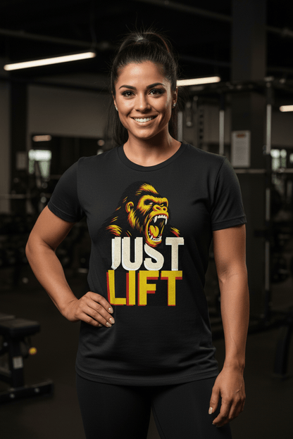 Yellow Just Lift Tee - Discipline Over Motivation 24/7