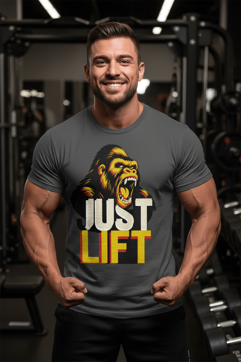 Yellow Just Lift Tee - Discipline Over Motivation 24/7