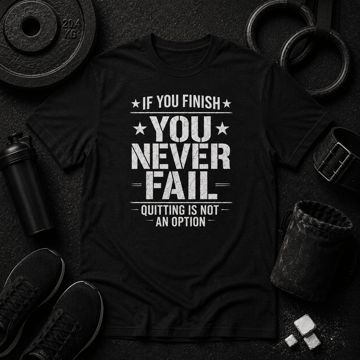 You Never Fail™ Tee - Discipline Over Motivation 24/7