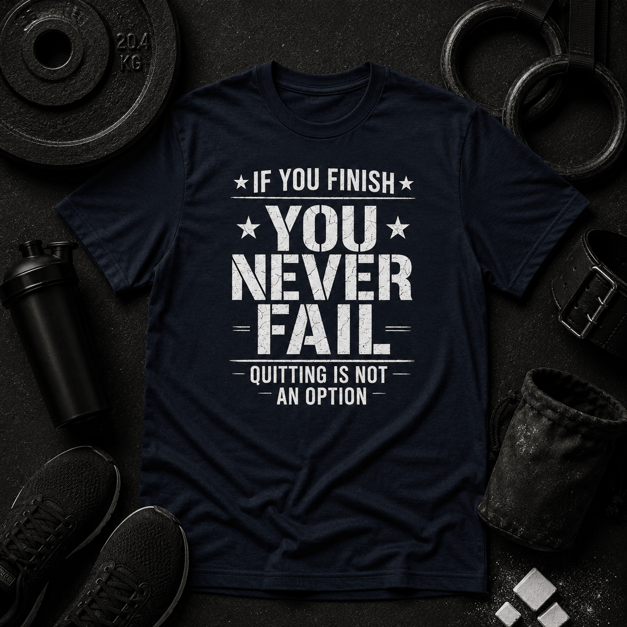 You Never Fail™ Tee - Discipline Over Motivation 24/7