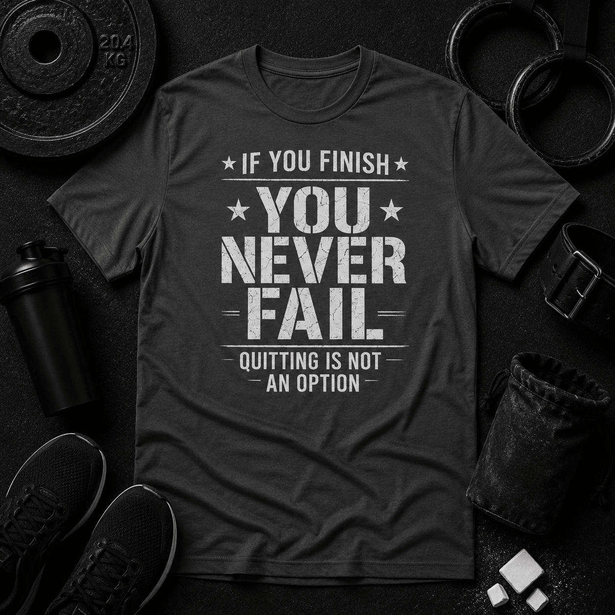 You Never Fail™ Tee - Discipline Over Motivation 24/7