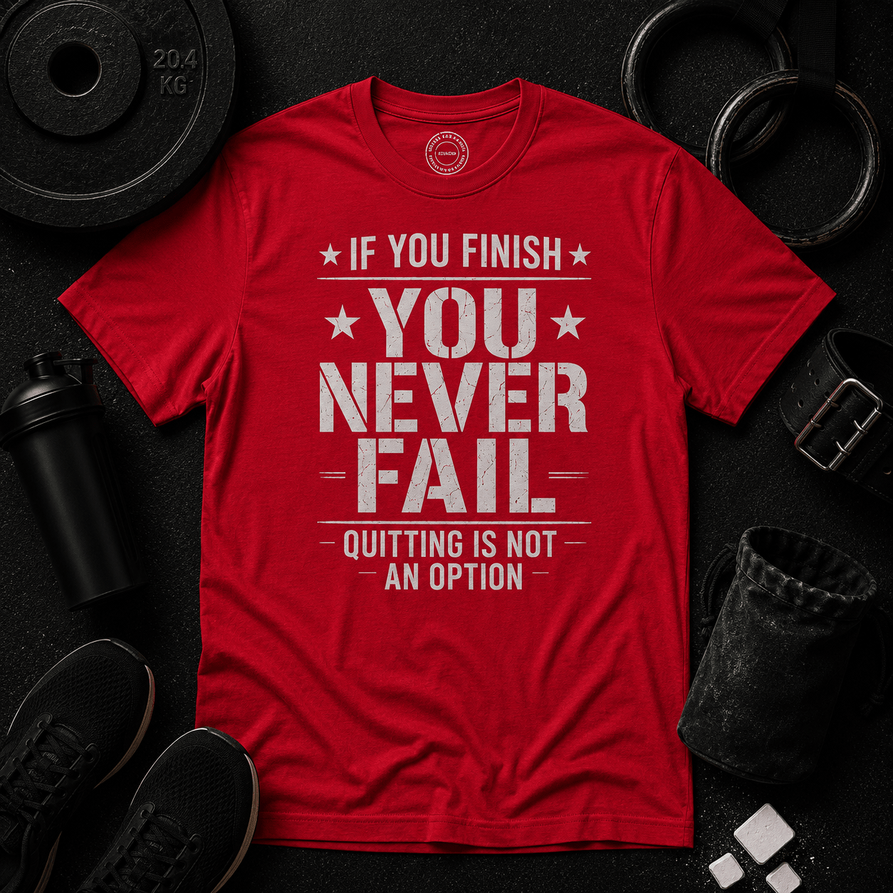 You Never Fail™ Tee - Discipline Over Motivation 24/7