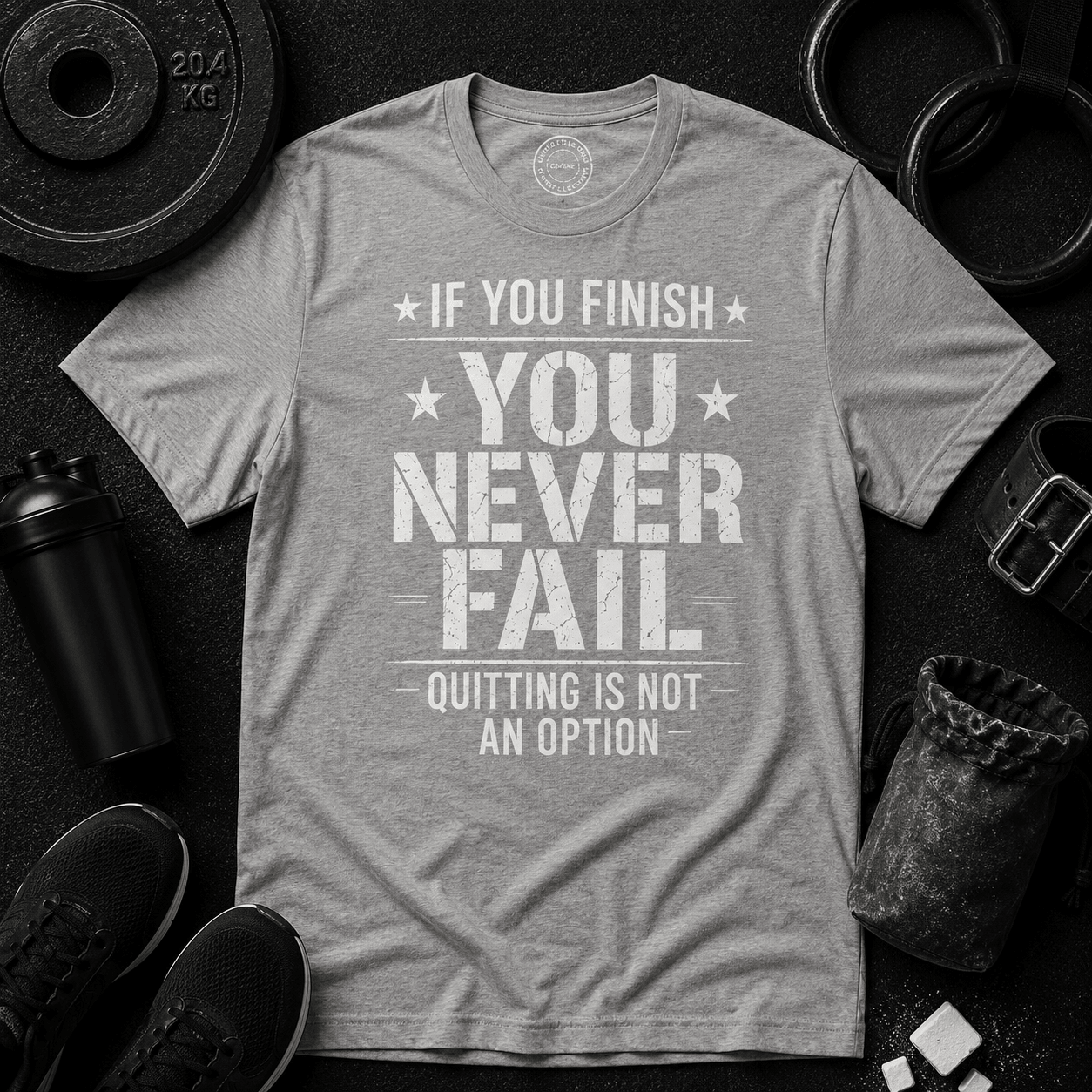 You Never Fail™ Tee - Discipline Over Motivation 24/7