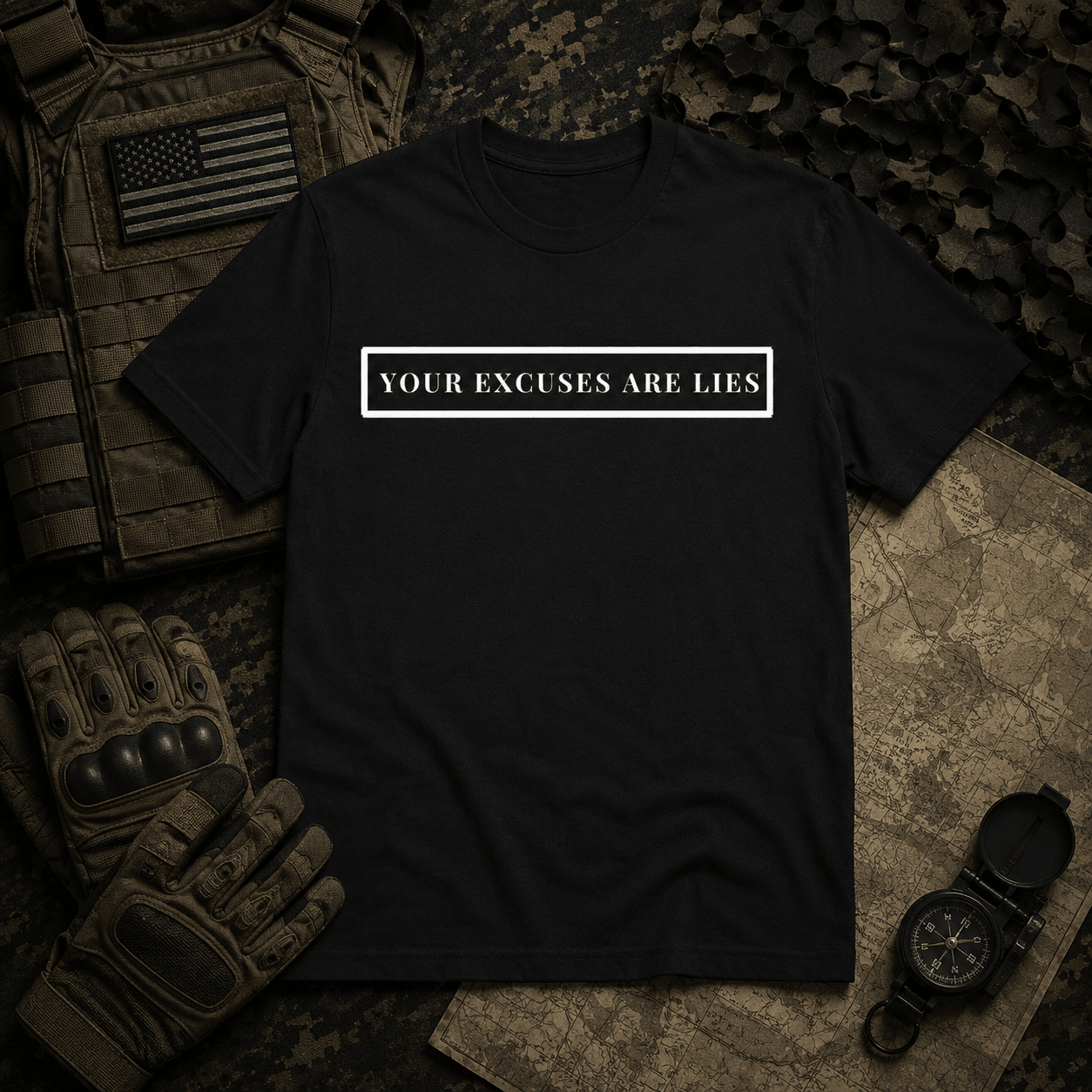 Your Excuses Are Lies Tee - Discipline Over Motivation 24/7